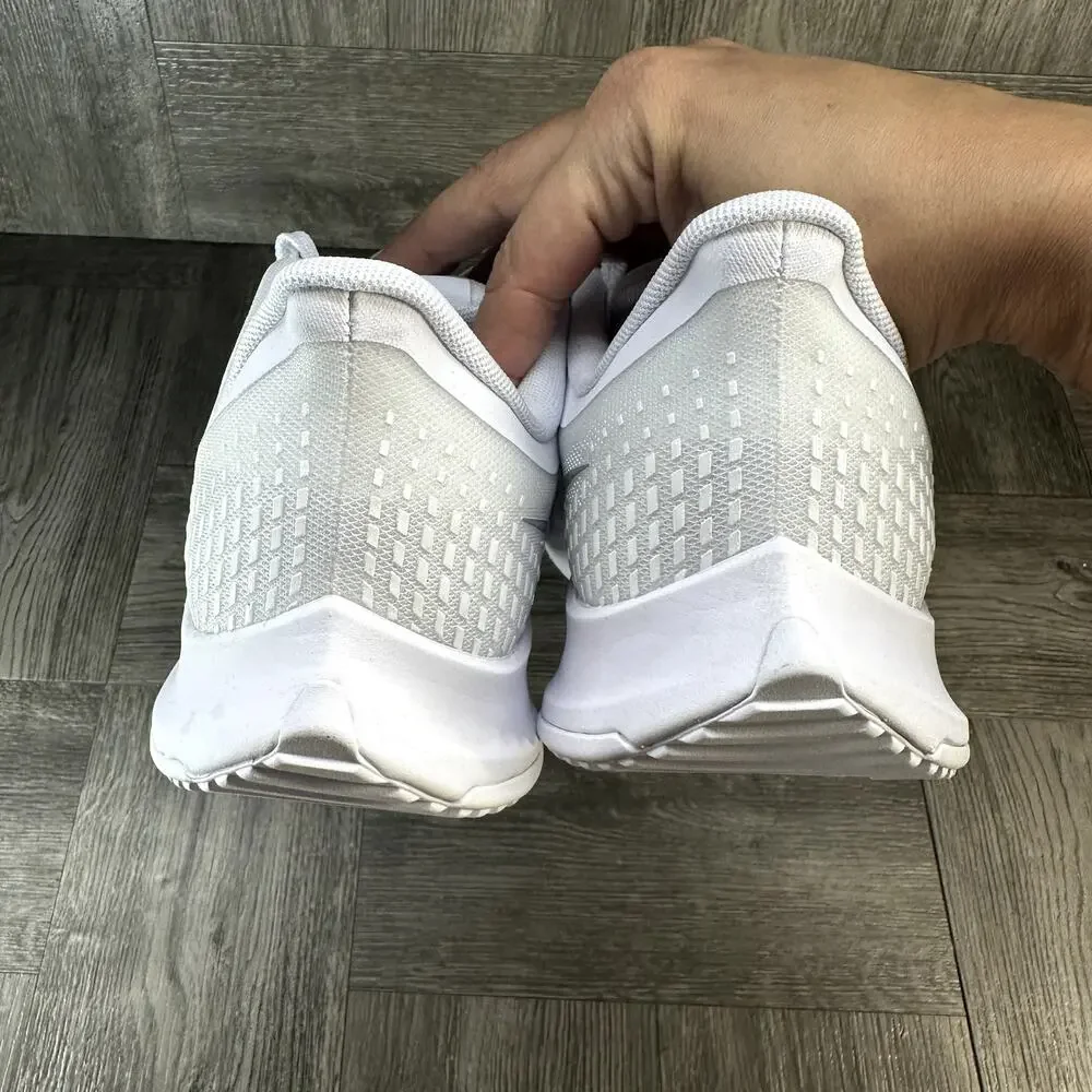 Nike Power Flight Sneaker Womens 10 White Silver Running Athletic NEW FV6290-100